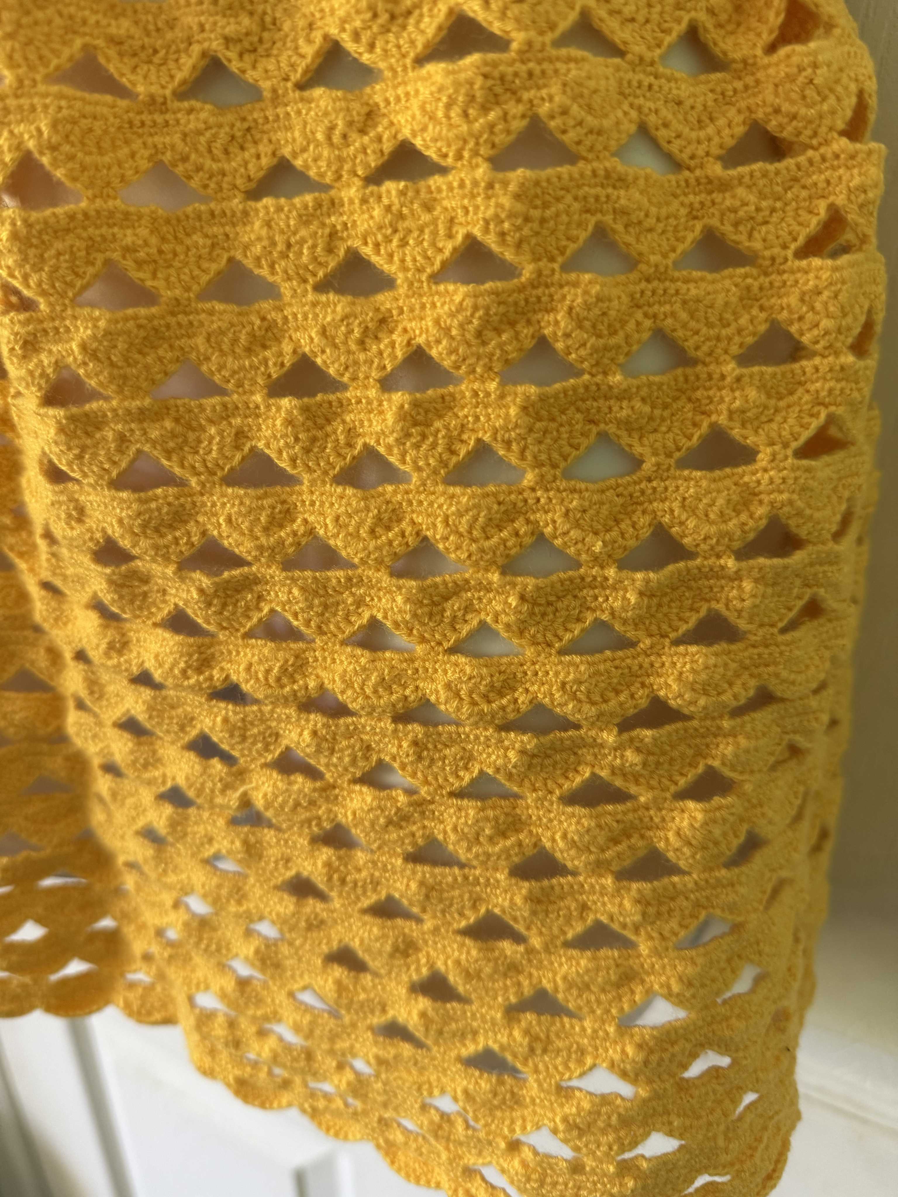 Crochet Yellow Skirt Detail